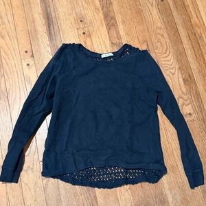 Abercrombie & Fitch Black Lace Knit Top